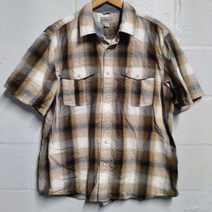 Men's Carhartt Westernwear plaid pearl snap shirt size XL